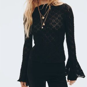 H&M BNWT Black Lace Top